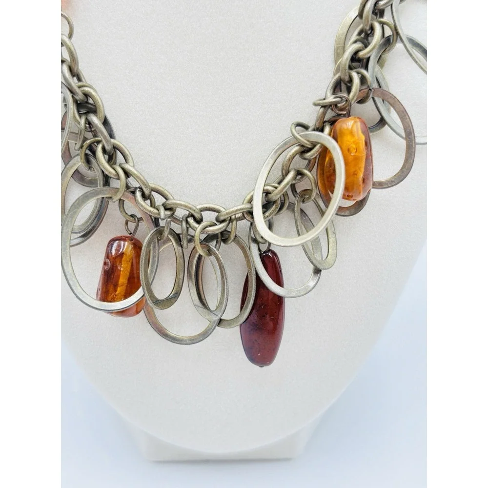 Boho‎ Festival Jewelry Set Coachella Statement Necklace Earrings Bracelets Amber